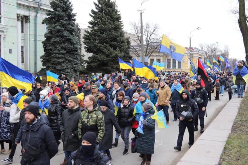 «Марш Єдності»: на знак консолідації нації, демонстрації готовності  Дніпра  до його оборони. 